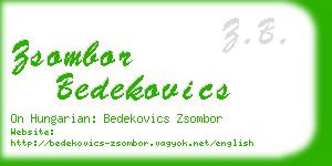 zsombor bedekovics business card